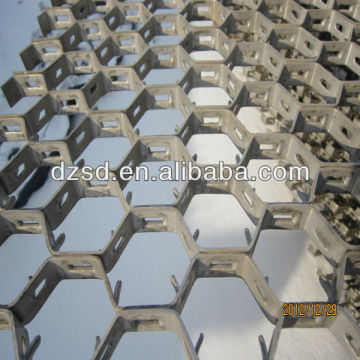 stainless steel refractory hex grid mesh