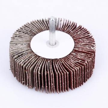 Aluminiumoxidklappenrad mit Welle für Holz, Metall und Automobilpolieren und Mahlen (80*25*6 mm)