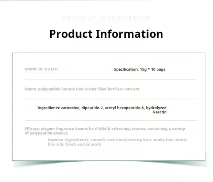 Dr. Du Mei Polypeptide Keratin Hair Filler for Perming and Dyeing Restoration