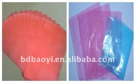Antistatic plastic packaging bags for powder
