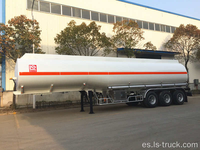 Tri-árbol 43000 L combustible transporte acoplado Semi