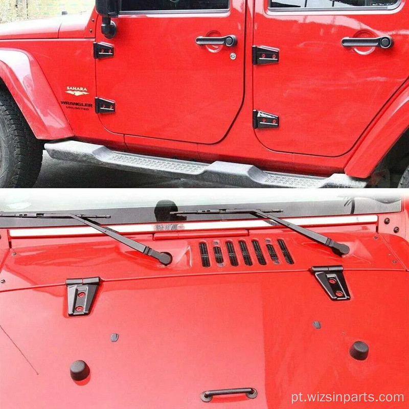 Tampa da dobradiça da porta para 07-18 Jeep Wrangler JK