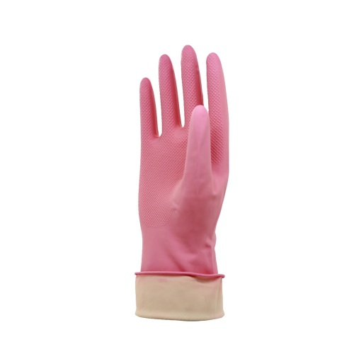 Silicon Reusable Waterproof Flocked Lined Latex Rubber Household Gloves For Washing Cleaning