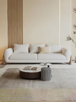 Large Size Animal Fur Sofa in Straight Row