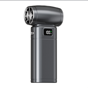 Draagbaar digitaal display 5V handventilator met vijf snelheden, verlicht, geluidsarm, compact buitengebruik in de auto, koelapparaat