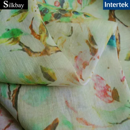 14mm Silk Fabric Silk Linen Blend