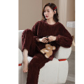 women's autumn and winter plush thick pajamas