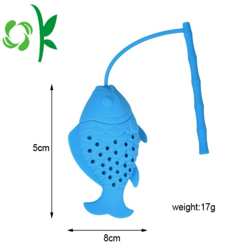 Ikan Bentuk Silicone Reusable Lucu Saringan Diffuser Filter