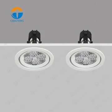 Modern Round LED Ceiling Lights with Adjustable Spotlight Fixture