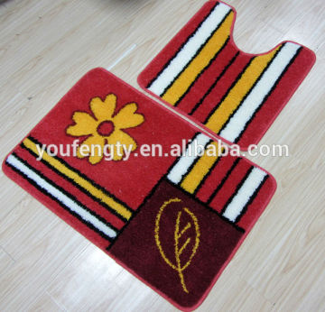 washable bath rug set,bath mat set, bathroom rug