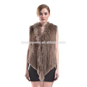 FA38 In 2016 foreign trade new winter fashion raccoon fur collar fur vest coat