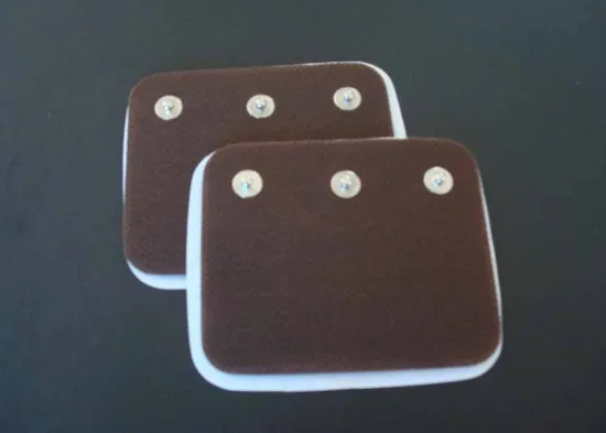 3 Snap Durable Self-adhesive Slimming Ems Electronic Pulse Massger Electrode Pad, Brown Snap Electrode Pads