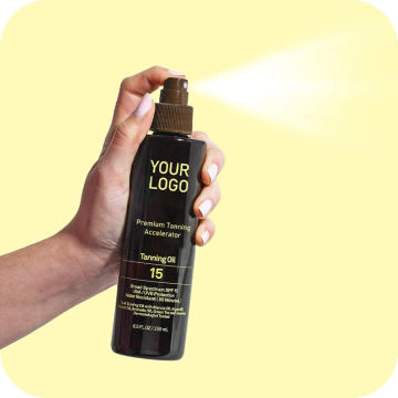 Olio abbronzante non irritante lieve con lozione personalizzabile per evidenti effetti di abbronzatura della pelle