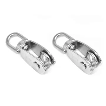Marine-grade 304 Stainless Steel Wheel Hardware: Single Sheave Wire Rope Pulley Block