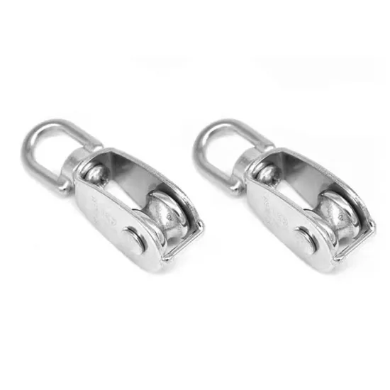 Marine-grade 304 Stainless Steel Wheel Hardware: Single Sheave Wire Rope Pulley Block