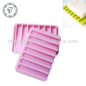 New flow silicone travel soap dish with drain
