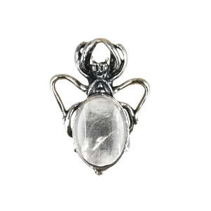 Clear Crystal 13X18mm Cabs Antique Silver Alloy Spider Pendant for DIY Making Jewelry