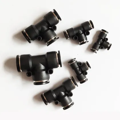 MPE Quick Coupler Plastic Three-Way Pneumatic Fitting