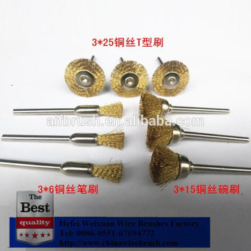 Wire Brass Brushes Wheel Dremel Accessories for Rotary Tool 9 piece a lot