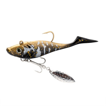 Runtoo 11cm-14cm Lead Rigged Soft Lure Jig Head T-Tail Swim Bait for Saltwater Trout