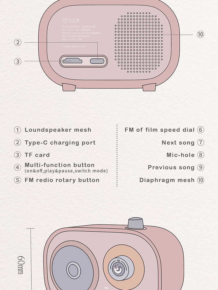 2 C20 Bluetooth Wireless Speaker 9
