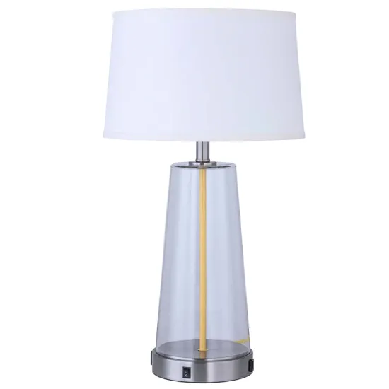 Customized Hilton Series Luxury Glass Body Table Lamp - UL Approved