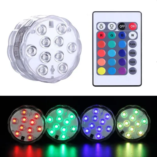 IP68 Waterproof Remote-Controlled RGB LED Aquarium Light: A Battery-Operated Underwater Night Lamp for Stunning Aquarium Decorations