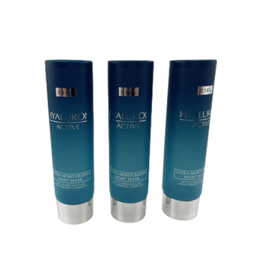 Body lotion hand cream blue matte tube