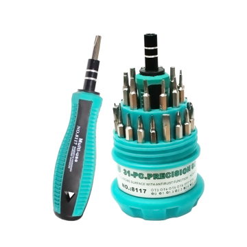 Set di cacciavite di precisione da 31 pezzi con bit Torx T2-T15 per l'elettronica