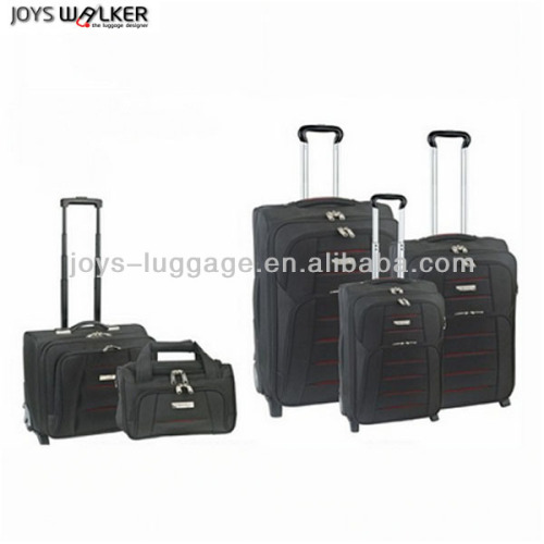 EVA black urban soft luggage with removable wheels