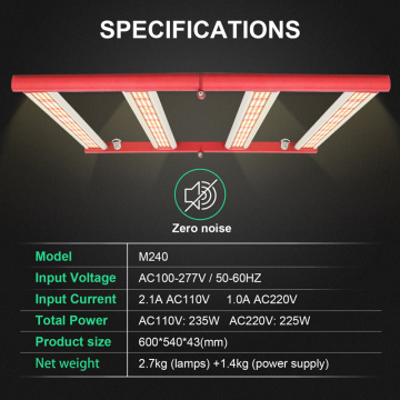 240W Dimmable LED 실내 식물의 조명이 재배됩니다