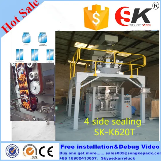 multi-head combinational weigher filler Large vertical form fill seal machine