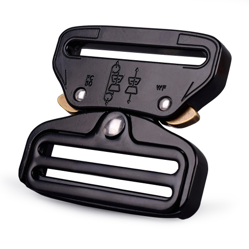 50mm Heavy Duty 300KG Steel Tactical Military Black Electrophoresis Cobra Belt Buckle