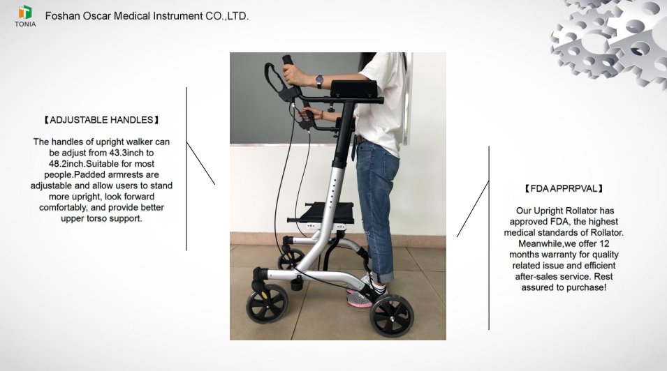 Folding mobility walker