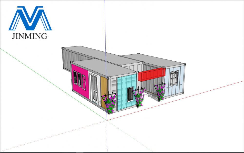 Casa de contenedor de envío modular de 20 pies 40 pies de envío