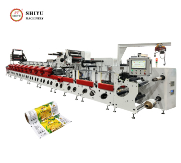 SY-330 6-8 Color Narrow Web Servo Motor Petal Type Intermittent Flexo Printing Machine