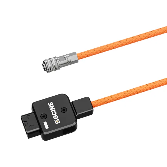 ZGCINE Braided Power Cable for Blackmagic Pocket Cinema Camera 4K/6K: Connecting V Mount Batteries via Weipu 2 Pin Female to D-Tap Adapter