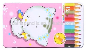 promotional metal box 7-inch color pencil for kid