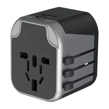 Universal Plug Socket & USB Charger Travel Adapter for EU/AUS/UK/US