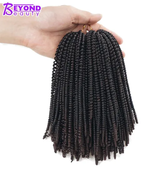 Nubian Twist Crochet Braids Bomb Twist Curly Crochet Hair Ombre Colors Fluffy Hair Extension 8 inch  SoftJamaican Bounce Twist