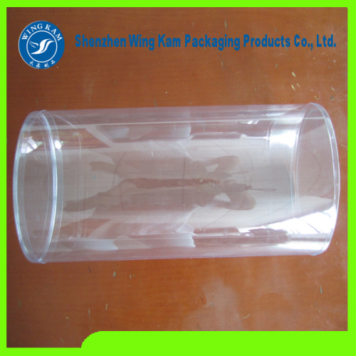Plastic round cylinder clear boxes with food grade character for cookies