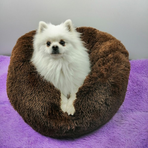 Round long South Korean plush  pet nest