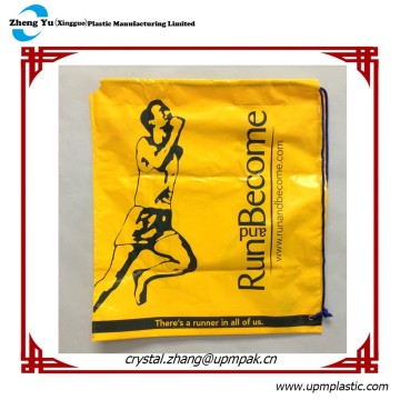 Customer Design LDPE Drawstring Plastic Backpack