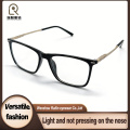 Óculos leves de metal TR90 com braços flexíveis