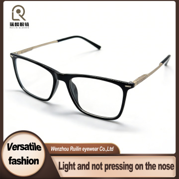 Óculos leves de metal TR90 com braços flexíveis