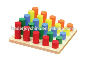 Wooden montessori educational toys for geometry solid ladder