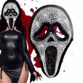 ماسک کامل Rhinestone Scream Ghost Halloween
