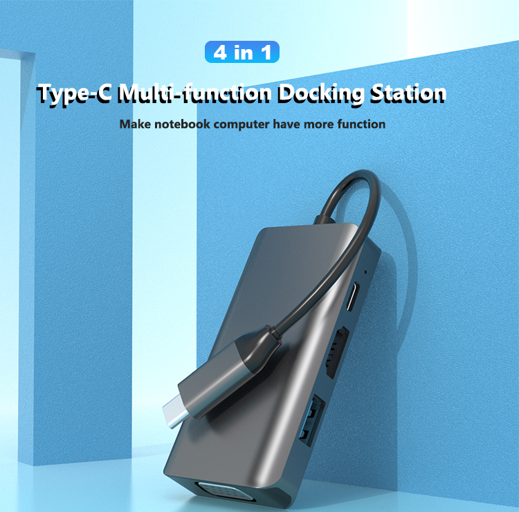 4 in 1 Type-C docking station