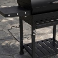 Ahumador resistente de la parrilla del Bbq del carbón de leña del barril con la puerta de acceso lateral y la bandeja de carbón de altura ajustable