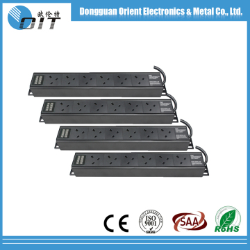 1.5U UK Rack power distribution unit for cabinet with current & voltage display